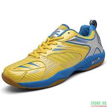 Sapatas de badminton dos homens de alta qualidade eva músculo anti-escorregadio treinamento profissional tênis esporte feminino badminton sapatos mais 2024 - compre barato