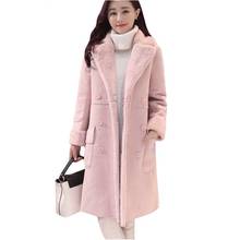 2019 Winter New Women's jacket Lambs Wool Coat Thick Windbreaker Coat Long Female Outerwear K433 2024 - buy cheap