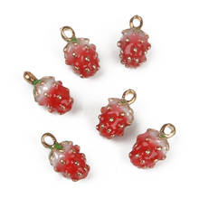 2020 5pcs Zinc Alloy Metal Strawberry Enamel Charms Pendants for DIY Earring Bracelet Necklace Beads Jewelry Making Decoration 2024 - buy cheap