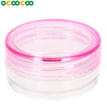 5Pcs cosmetic sifter jars Pot Box Nail Art Cosmetic Bead Storage Makeup Cream Box Plastic Container Round Bottle Pink 2024 - buy cheap