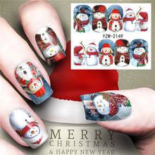 Christmas Nail Stickers Santa Claus Elk Snowman Water Transfer Sliders For Nails Cartoon Winter New Year Manicure 2024 - buy cheap