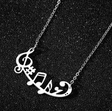 Jisensp Music Note Necklace Women We've Got Music Charm Pendant Necklace Stainless Steel Jewelry for Women Girls Party Gift 2024 - buy cheap
