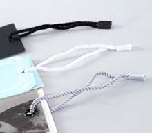 Free shipping garment bag Thick COTTON sling black string/cord/tag line/hang tag thread/string buckle 1000 pcs a lot 2024 - buy cheap