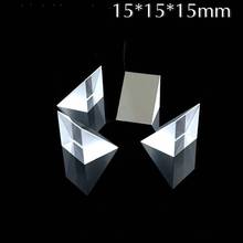 Isosceles-Prisma de ángulo recto, 45 grados, 15x15x15MM, vidrio óptico, pequeño espejo de diamante de inspección Visual 2024 - compra barato