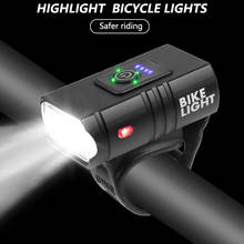 Luz LED para bicicleta de montaña 10W 800 lúmenes 6 modos recargable USB, lámpara delantera para bici, iluminación frontal para mountain bike, MTB, indicación de batería restante, equipo de ciclismo, T6 2024 - compra barato