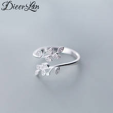 DIEERLAN Personality New Crystal Leaf Rings For Women Wedding Jewelry Adjustable Antique Finger Ring Anillos 2024 - buy cheap