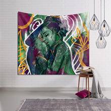 Beach Surfers Romantic Afro Black King with Queen Decorative Tapestry 2024 - buy cheap