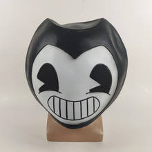 Bendy máscara de látex halloween traje bar dança festa jogo capacete adereços acessórios máscaras 2024 - compre barato