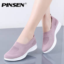 PINSEN 2022 Fashion Flats Shoes for Women Breathable Mesh Summer Shoes Woman Sneakers Slip-on Ballet Flats Ladies Casual Shoes 2024 - buy cheap