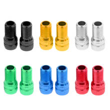 1 Pair Converter Presta to Schrader Bicycle Bike Valve Adaptor Tube Pump Tools Silver Green Blue Red Gold Black 2024 - buy cheap