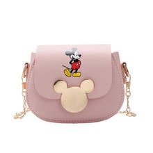 Bolsa de ombro com estampa de mickey mouse da disney, bolsa carteira feminina pequena para moedas com estampa de mickey e mickey 2024 - compre barato