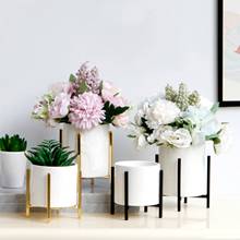 Креативная Скандинавская ваза, домашний декор, стеклянная ваза, держатель для растений, железная линия, украшение для цветов, украшение для ... 2024 - купить недорого