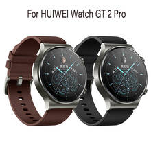 Pulseira de couro para relógio huawei gt 2 pro, pulseira substituível, da moda, para relógio gtgt2 pro 2024 - compre barato