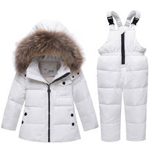 Russia Winter Children's Clothing Sets Boys Clothes Warm Thicken White Duck Down Snow Wear Parka Jackets Coat For Girls Outwear 2024 - buy cheap