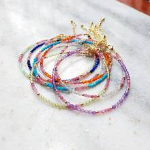 Lii Ji Multi Color Bracelet Natural Stone Lapis lazuli Pink Tourmaline Dyed Turquoise Bracelet 1pcs, for women, chain & link bracelets, for party, third party appraisal 2024 - buy cheap