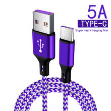 USB кабель для быстрой зарядки Olhveitra 5A type C для huawei Xiaomi Note 7 Tipo C кабель для передачи данных USB C кабель для быстрой зарядки кабель type-C 2024 - купить недорого