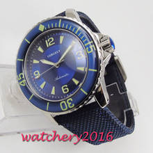 Corgeut Blue Dial Sapphire Date Luminous NH35 Automatic movement Men's Watch 2024 - buy cheap