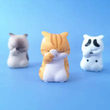 Статуэтка милой кошки, животного, миниатюрная сказочная садовая статуэтка, сделай сам, стеклянный домашний декор, маленькая статуэтка, ремесло 2024 - купить недорого