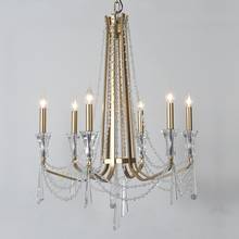 Candelabro de Cristal de estilo nórdico, iluminación para sala de estar, techo, grandes candelabros franceses, moderna escalera, Lustre, lámpara led de Cristal candelabros decorativos de velas cocina lampara techo 2024 - compra barato