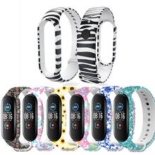 Silicone Watchband for XiaoMi Mi Band 6 5 4 3 Sport strap for Mi band 5 mi band 3 4 Fashion Printing Soft Bracelet Accessories 2024 - buy cheap
