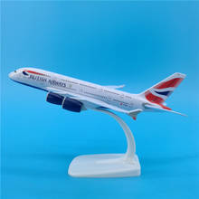 20CM British Airways Airbus A380 Metal Diecast 1:400 Scale Airplane Aircraft Model Collectible Decoration Kids Gift Plane Model 2024 - buy cheap