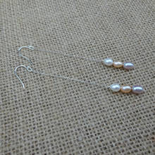 Pendientes de perlas largas de arroz, aretes hechos a mano de 5-7MM 2024 - compra barato
