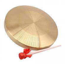 TRADITIONAL 6" BRASS CHINESE WIND GONG W/ BEATER HAND COPPER GONG CYMBALS 2024 - buy cheap
