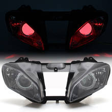 Motorcycle Custom Headlight Assembly HID Projector Conversion Headlamp LED Red Angel Eyes For Yamaha YZF YZF R6 2008-2015 2024 - buy cheap