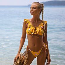 2020 New Sexy Low Waist Brazilian Bikini Set Women Solid Biquini Female Cut Bikinis Swimwear Push Up Swimsuit Bath Suit 2024 - buy cheap