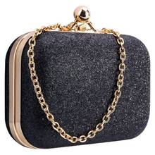 Women's bling evening party handbag Wedding ball clutch bag with chain Mini backpack Birthday gift Valentine's Day Black 2024 - buy cheap