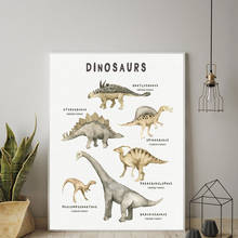 Carnivore Canvas Painting Dinosaur Educational Animal Art Prints Teen Boy Posters And Prints Wall Pictures Baby Kids Room Decor 2024 - buy cheap