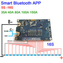 Smart Bluetooth 5S-16S 40A 80A 100A 150A Li-ion Lifepo4 LTO Lithium Battery Protection Board BMS Balance APP 7S 8S 10S 12S 14S 2024 - buy cheap