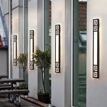 New Chinese outdoor wall lamp waterproof balcony external long LED wall light creative Garden Villa 110V 220V Sconce  Luminaire 2024 - buy cheap