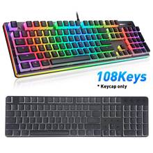 108Pcs/Set Wired Mechanical Keyboard Gamer Replaceable PBT RGB Backlight Keycaps Transparent Lettering Keys Double Shot Key Cap 2024 - buy cheap