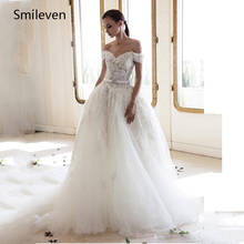 Свадебное платье Smileven в стиле бохо с открытыми плечами и аппликацией 2024 - купить недорого
