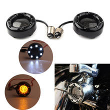 Anillo de Fuego para motocicleta, Kit de inserción de señales de giro de bala LED 1157, color negro brillante, para Harley Touring Softail Dyna Sportster 883 1200 2024 - compra barato