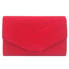 Bolsa de mão feminina, bolsa de envelope de veludo colorida para mulheres 2024 - compre barato