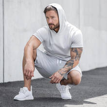 2020 New Mens Summer tshirt Casual Solid Loose Hooded Tops Tees Shirts Male New Sportswear Hoodie Short Sleeve T-shirt Clothing 2024 - buy cheap