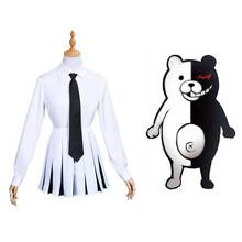 Fantasia para cosplay danganronpa monokuma, anime, traje feminino, uniforme, roupas para dia das bruxas, carnaval 2024 - compre barato