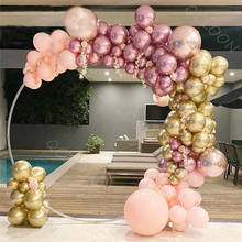 Conjunto de guirnalda de globos redondos 4D para boda, suministros de decoración para fiesta de cumpleaños, macarrón mezclado, naranja, oro, cromo, Rosa y Rojo 2024 - compra barato