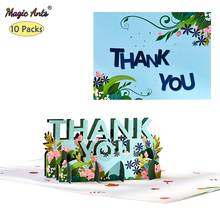 10 Pack Pop-Up Thank You Card 3D Mothers Day Fathers Day Greeting Cards for All Occasions Thanksgiving Day Business Wholesale 2024 - buy cheap