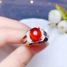 sale classic red garnet gem ring for women silver fine jewelry natural real gem 925 sterling silver good gift mascular  ring 2024 - buy cheap