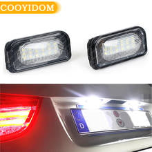 2pcs/set LED License Plate Light Bulb No Error Canbus For Benz Mercedes C-Classe W203 4Door 2001 2002 2003 2204 2205 2006 2007 2024 - buy cheap