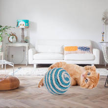 Игрушка для кошек сизаль мяч 5 см кошка царапина Жевательная интерактивная игрушка домашние игрушки для кошек продукт для домашних животных случайный цвет 2024 - купить недорого