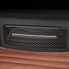 Reposabrazos de consola trasera de fibra de carbono, Panel decorativo de luz de cigarrillo, pegatina embellecedora para Audi Q7 2016-19, accesorios interiores 2024 - compra barato