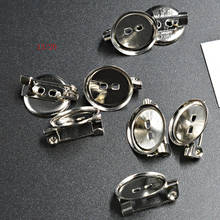 FLTMRH 10pcs 13mm    Hot Sale DIY brooch base   Brooch accessories With Clip and Safety Pin use for brooch and hair jewelry 2024 - buy cheap