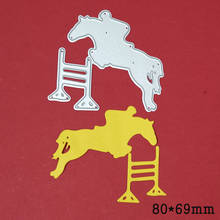 Man Horse Hurdle Race Metal Cutting Dies For Stamps Scrapbooking Stencils DIY Paper Album Cards Decoration Embossing 2021 New 2024 - buy cheap