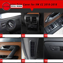 Cubierta embellecedora de Interior de coche, accesorio de decoración de ventilación de fibra de carbono SS para CC 10-18 LHD, manija de puerta de coche, accesorio de estilo de coche 2024 - compra barato