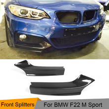 Carbon Racing Front Splitters Lips for BMW M235i M240i F22 M Sport Coupe Convertible 2014-2017 Car Front Bumper Splitters 2024 - buy cheap