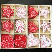 10PCs 5cm Wooden Christmas Tree Toys Articles For Chirstmas Hanging Ornaments Xmas Decor For Home Party Wedding New Year Noel 2024 - buy cheap